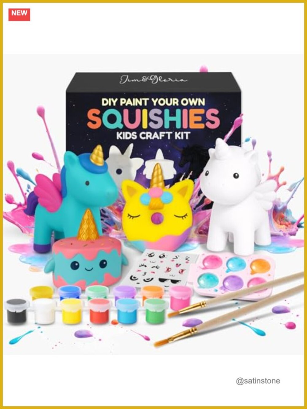 Paint Your Own Squishies Kit Jumbo Slow Rise Arts and Crafts for Kids 8+ Party